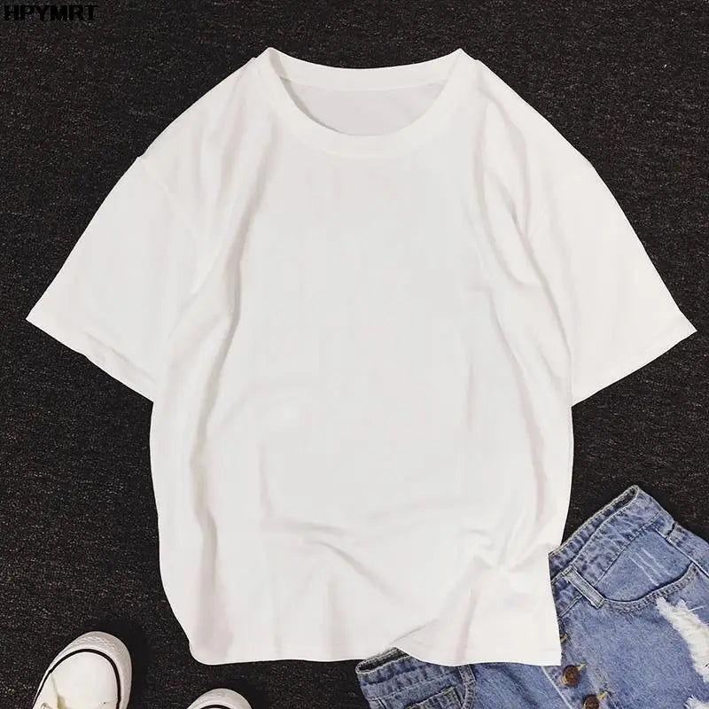 Summer Women’s Black T-Shirt – Solid Cotton, O-Neck, Short Sleeve, Casual & Sporty