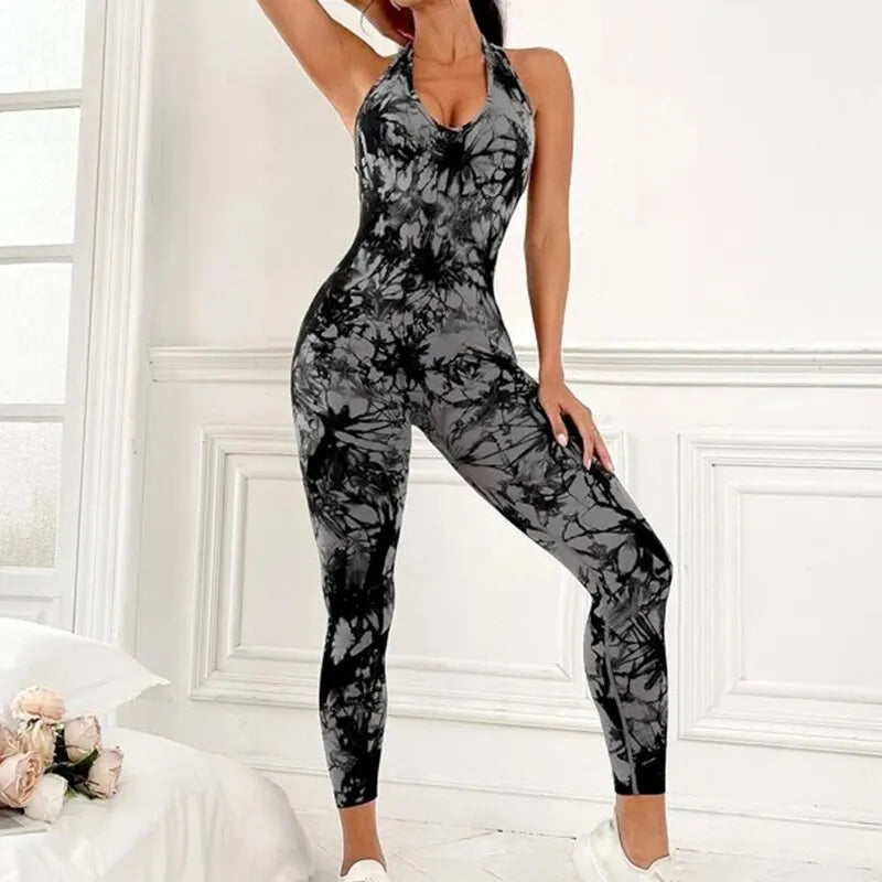 Sexy Backless Fitness Jumpsuit