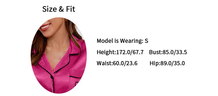 Heart Embroidered Women's Pajama Set – Button Down Top & Shorts Lounge Sleepwear