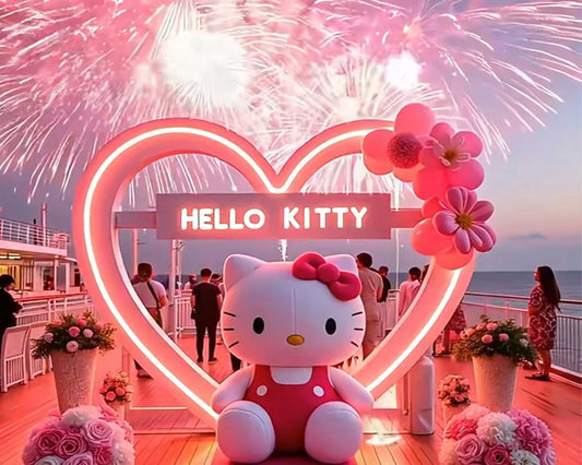 MINISO Sanrio Hello Kitty V-Neck T-Shirt – Loose, Lightweight, Breathable Casual Streetwear for Women & Men