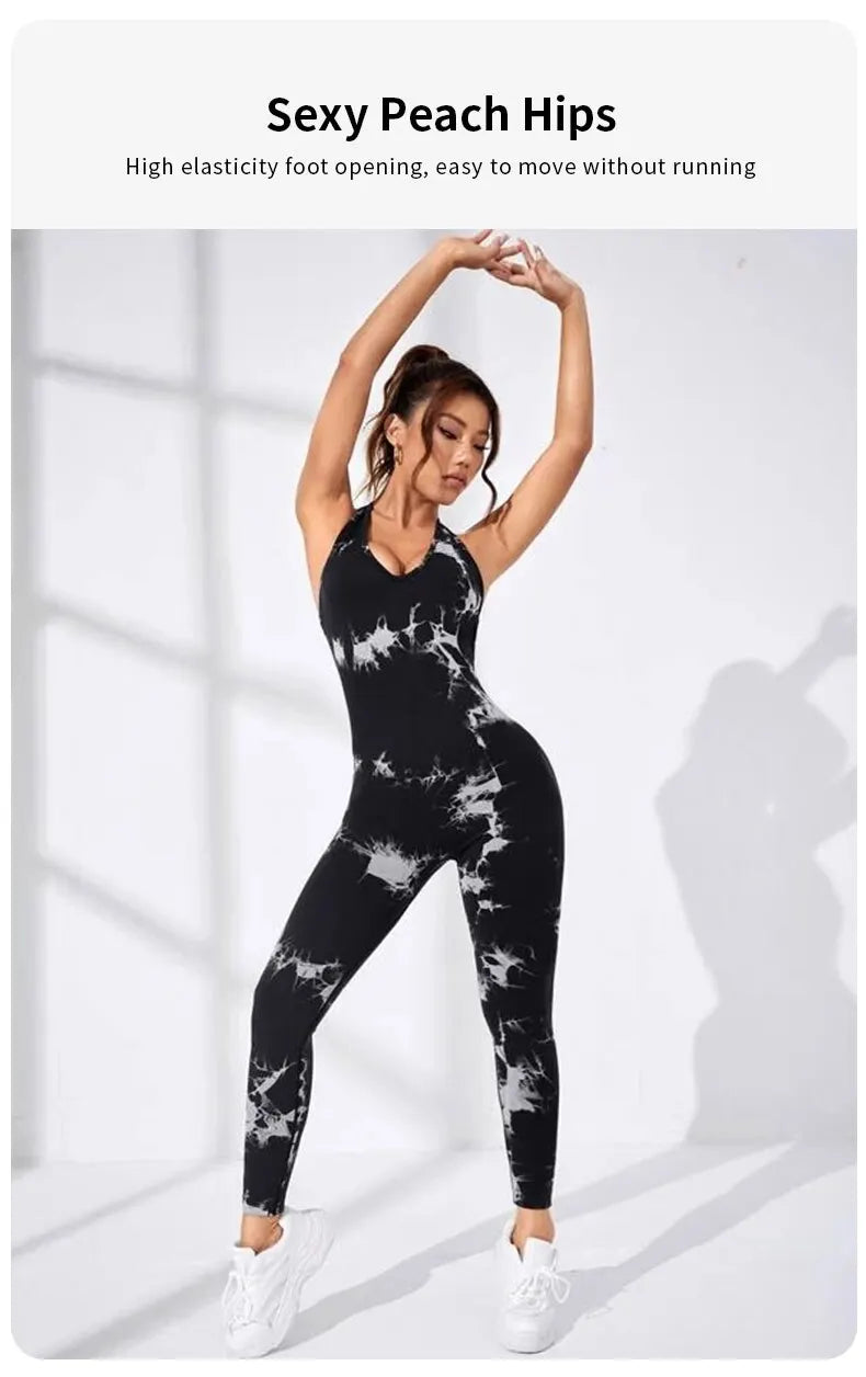 Sexy Backless Fitness Jumpsuit