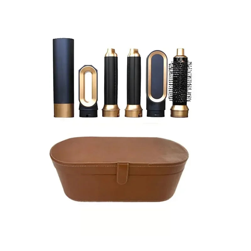 5-in-1 Hair Dryer Brush Set – Hot Comb, Curling Iron & Hair Straightener for Professional Styling