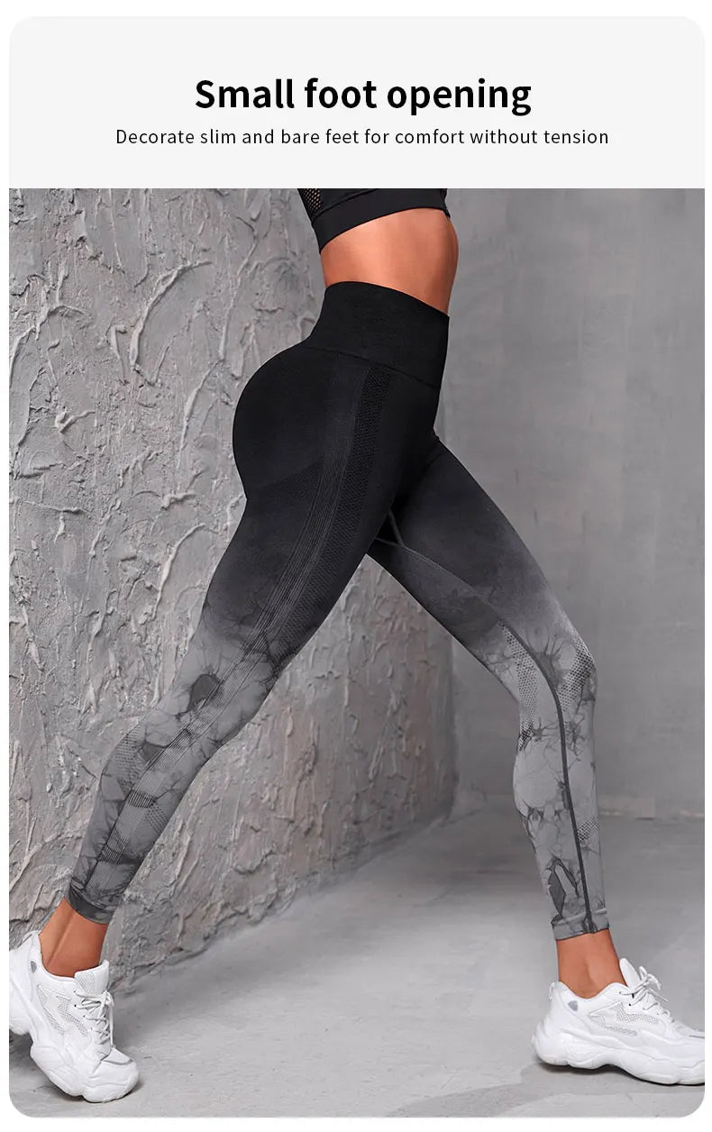 Women's Push-Up Tie-Dye Yoga Leggings