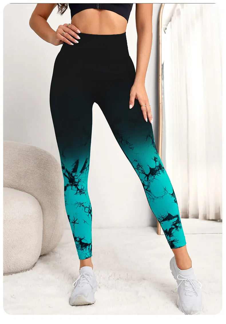 Women's Push-Up Tie-Dye Yoga Leggings