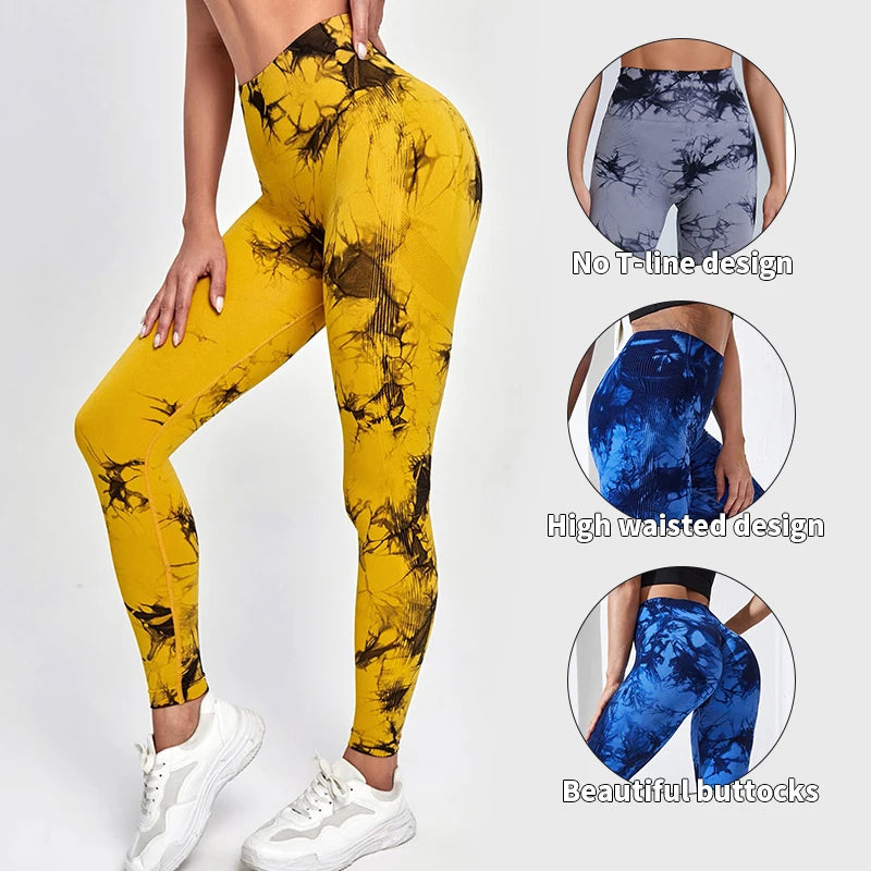 Women's Tie-Dye Push-Up Leggings