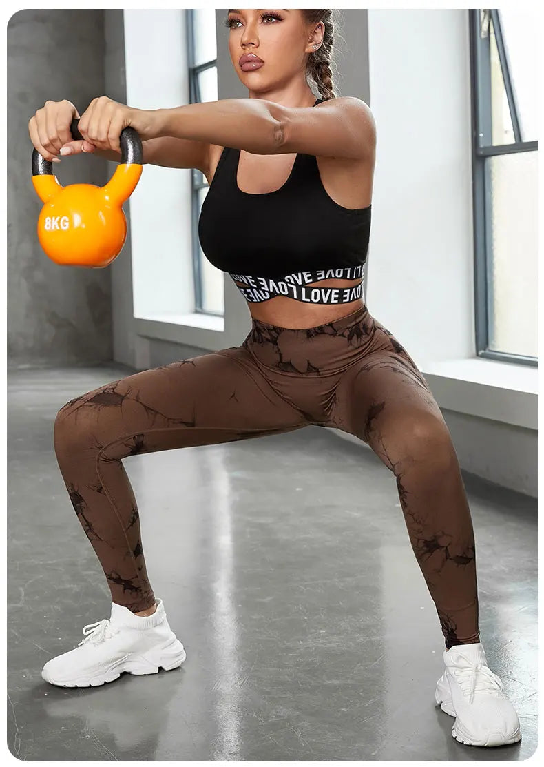 Women's Tie-Dye Push-Up Leggings