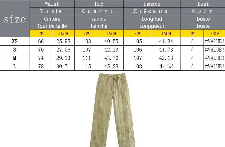 Women’s Printed Two-Piece Set – Lapel Half-Sleeve Top & High-Waist Lace-Up Wide-Leg Pants