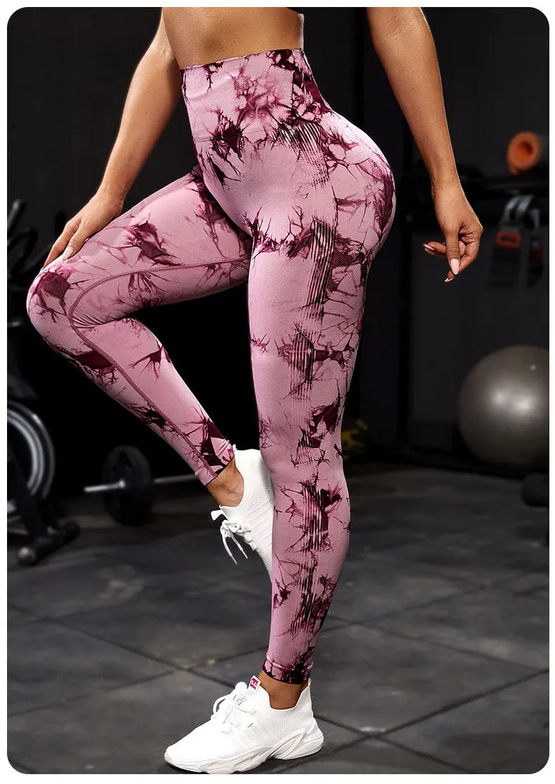 Women's Tie-Dye Push-Up Leggings