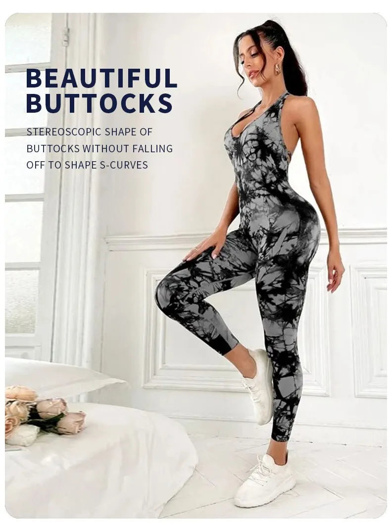 Sexy Backless Fitness Jumpsuit