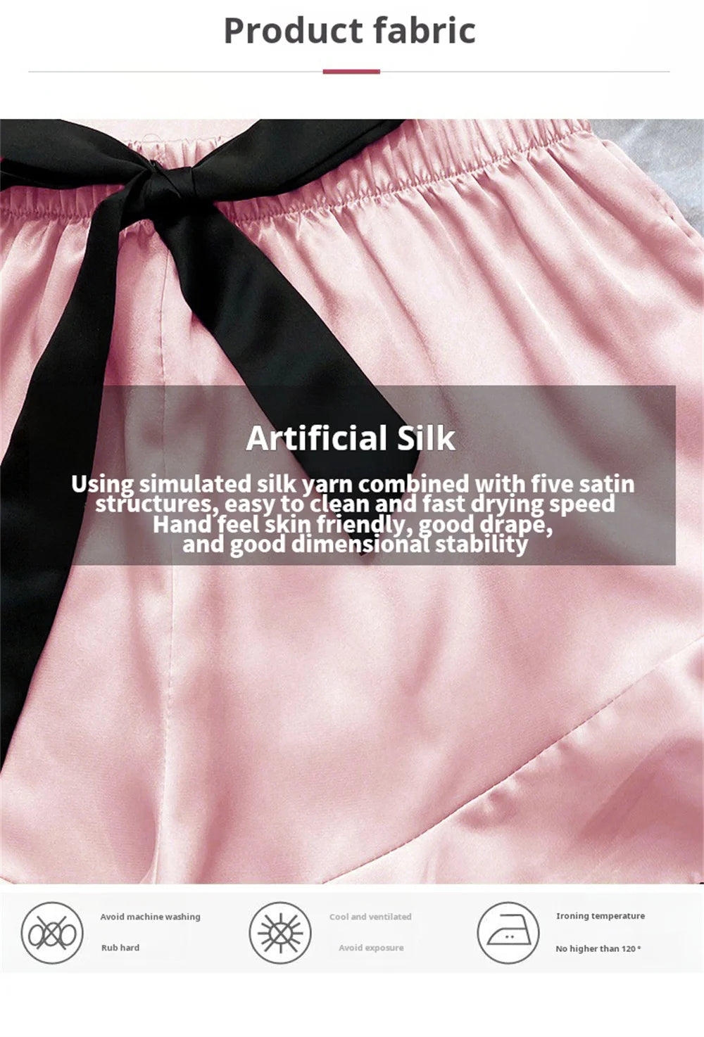Smooth Satin Sleepwear – Ruffle Trim & Sling Top