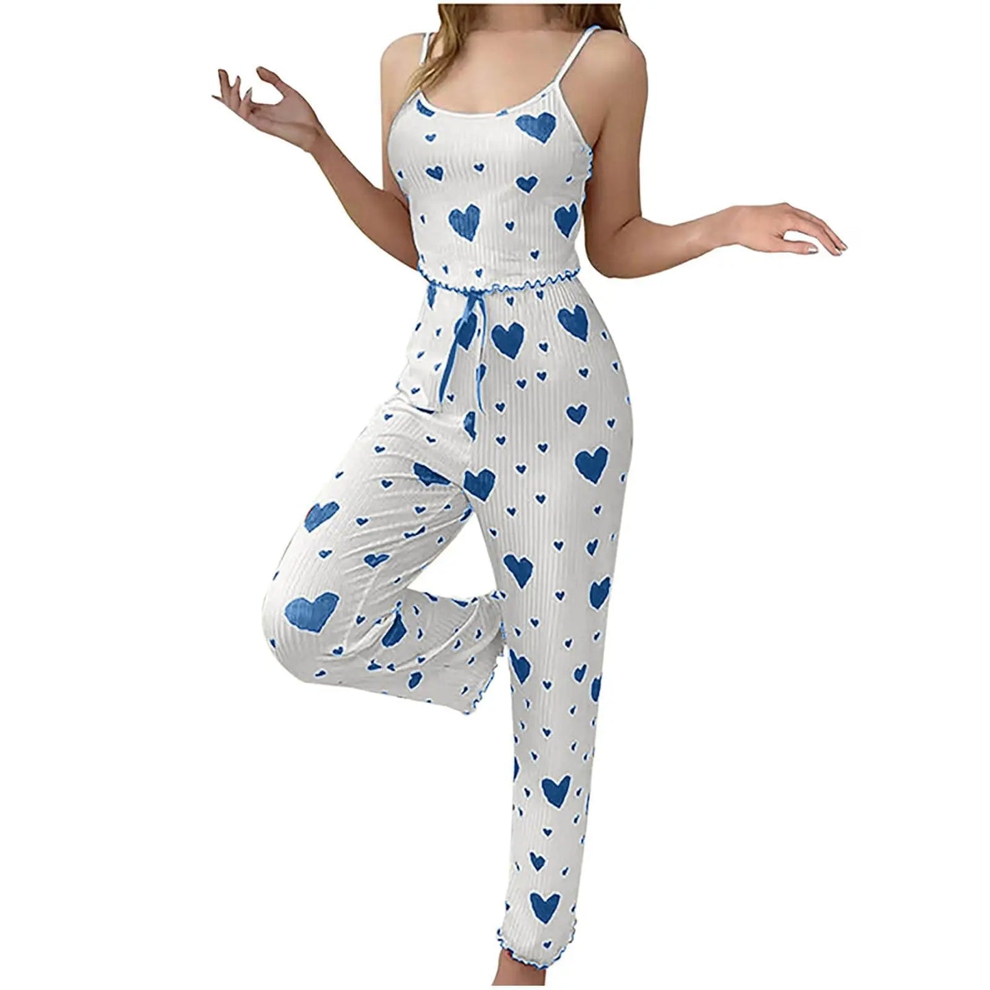 Women’s Plus Size Pajama Set – 2 Piece Love Print