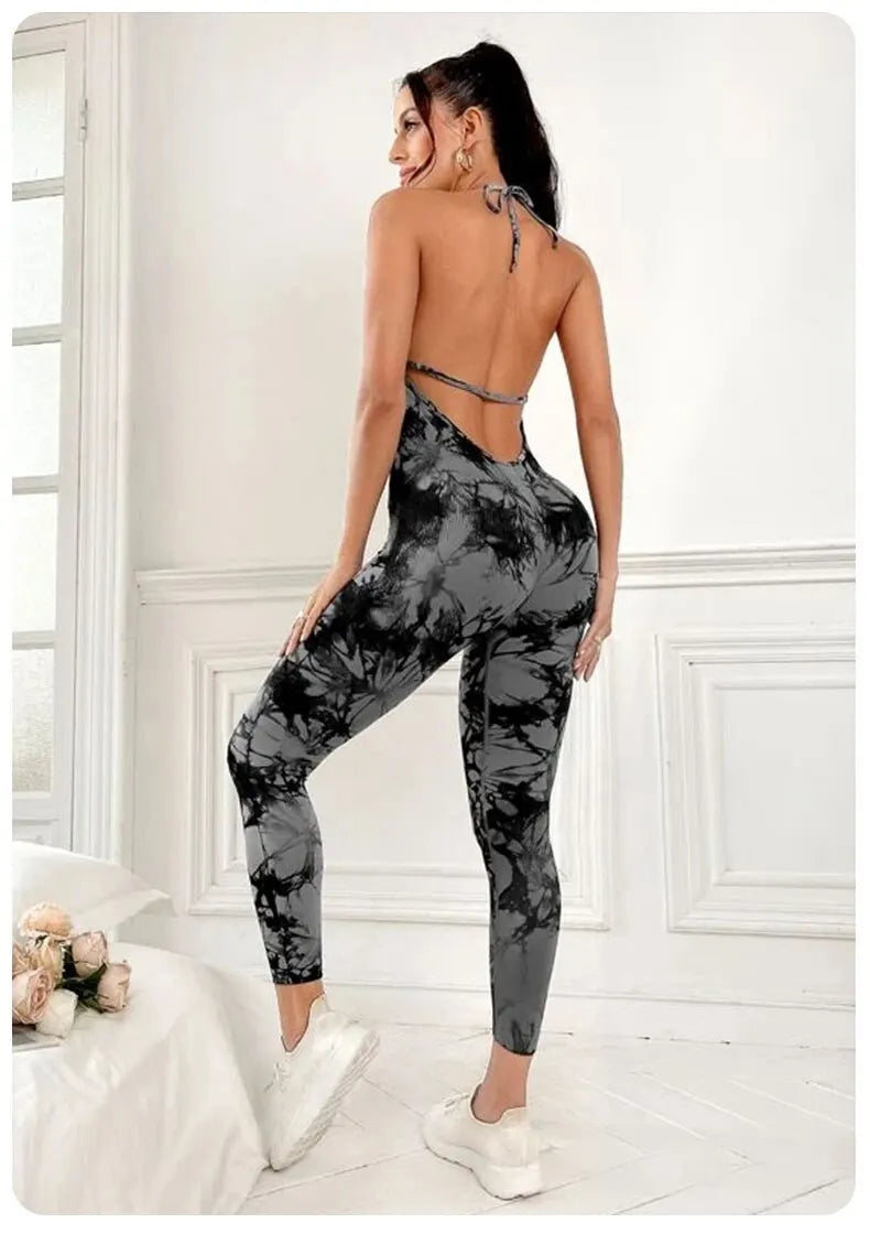 Sexy Backless Fitness Jumpsuit