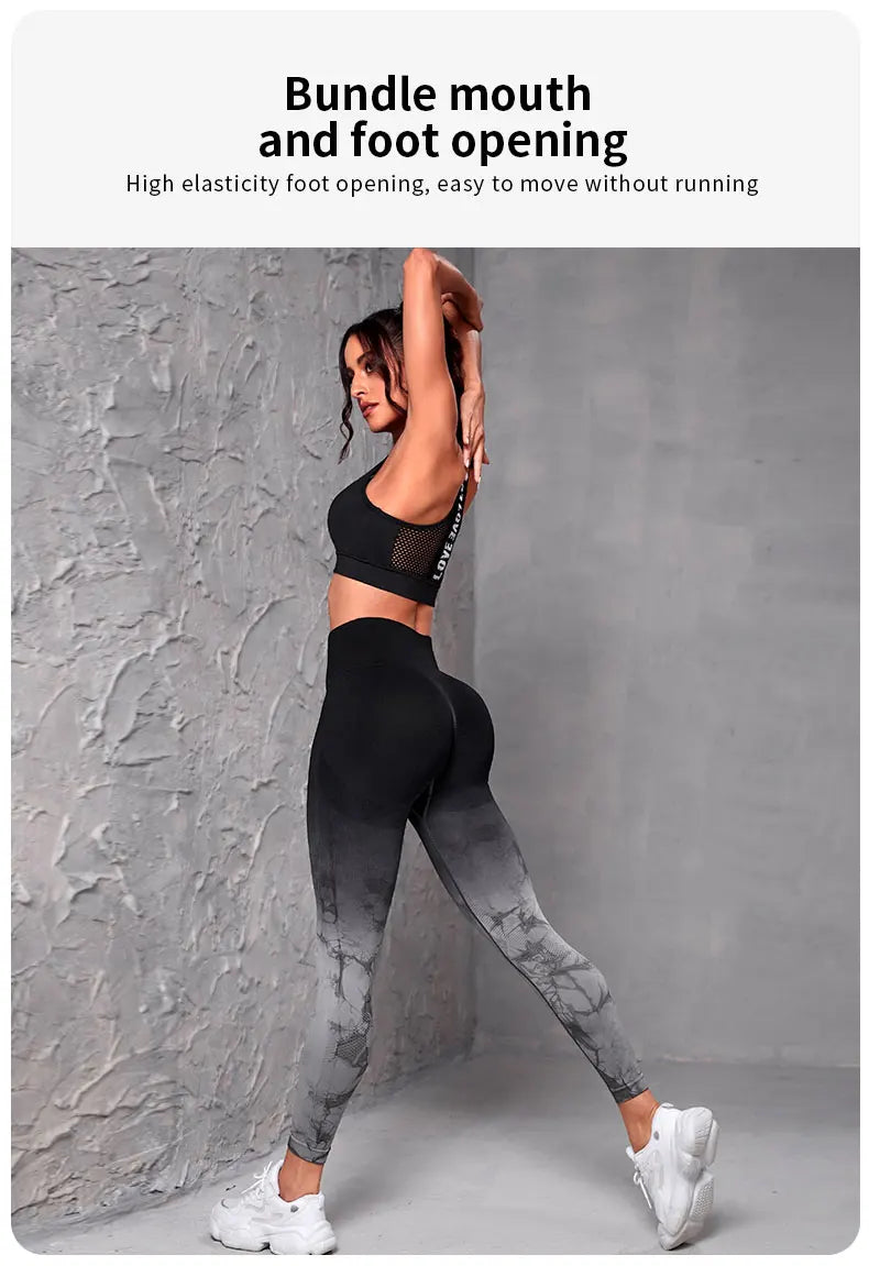 Women's Push-Up Tie-Dye Yoga Leggings