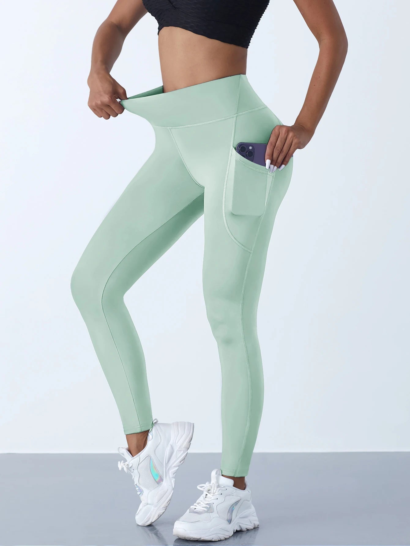 New High Waist Women's Leggings with Pockets