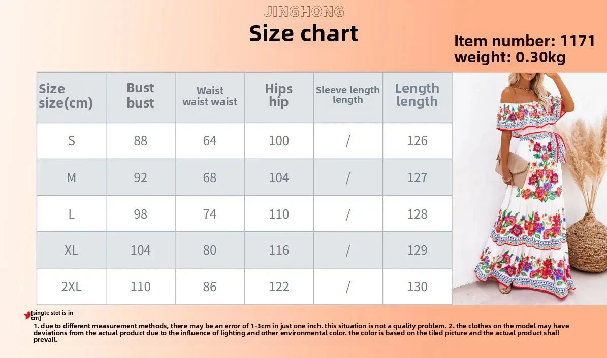 Spring/Summer One-Shoulder Maxi Dress – Red Flower Print, Sleeveless, Knee-Length, Regular Waist