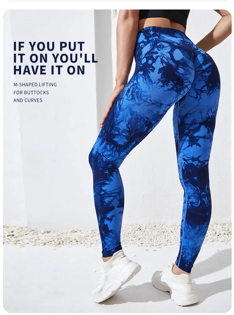 Women's Tie-Dye Push-Up Leggings
