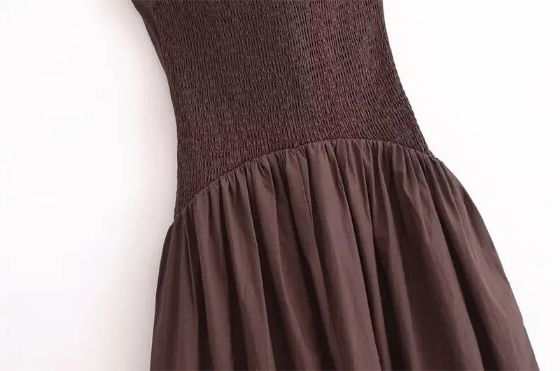 Women’s Summer Tube Top Dress – Hanging Neck, Chic Holiday & Party Long Dress