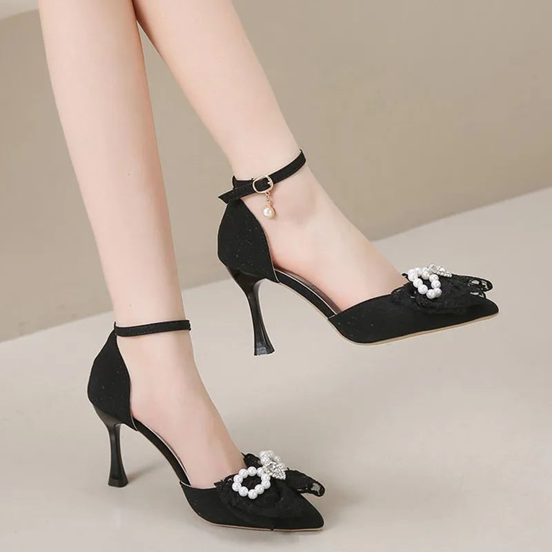 Comemore Summer Bow Hollow Pumps – Elegant Heels