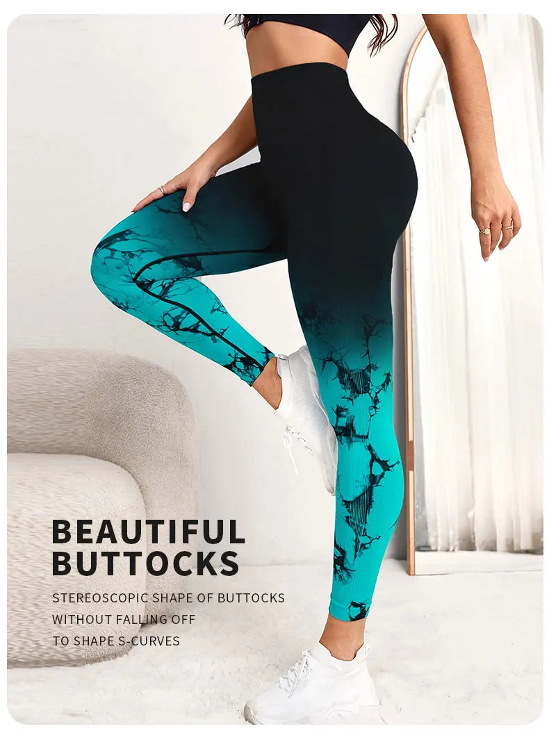 Women's Push-Up Tie-Dye Yoga Leggings