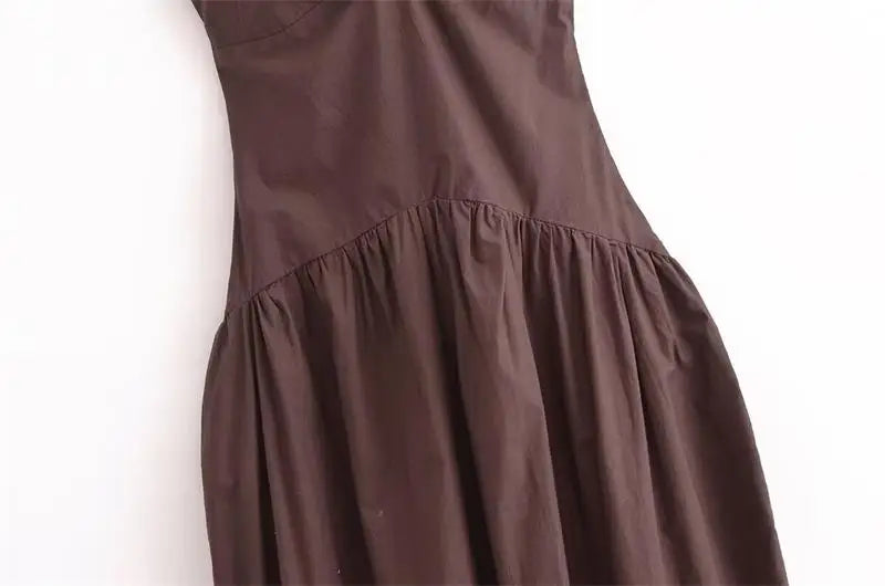 Women’s Summer Tube Top Dress – Hanging Neck, Chic Holiday & Party Long Dress