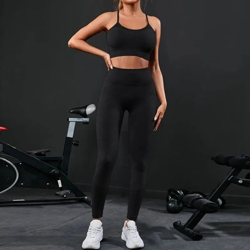 2-Piece Seamless Yoga Tracksuit Set