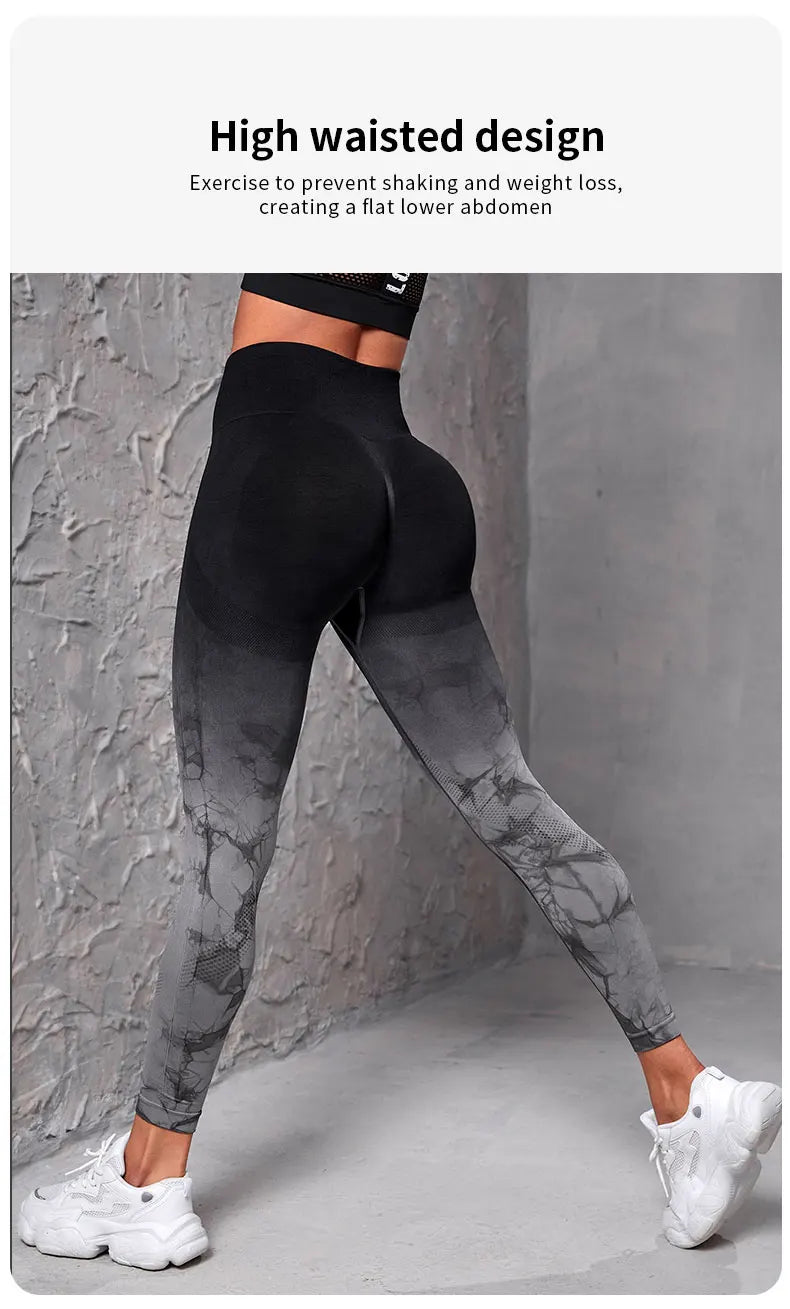 Women's Push-Up Tie-Dye Yoga Leggings