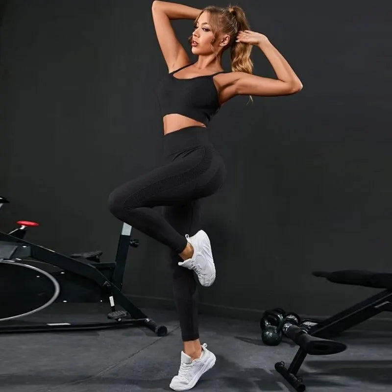 2-Piece Seamless Yoga Tracksuit Set