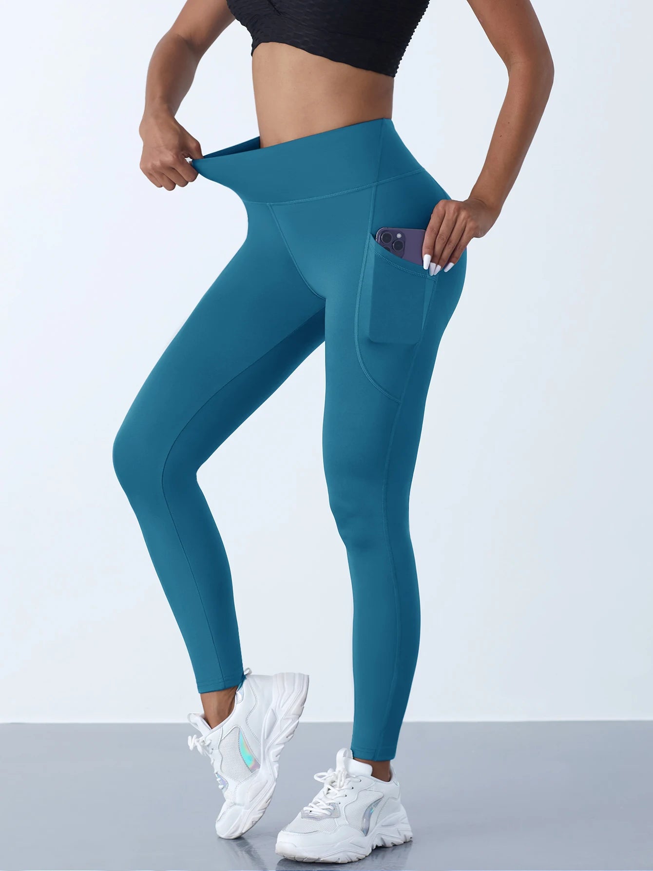 New High Waist Women's Leggings with Pockets