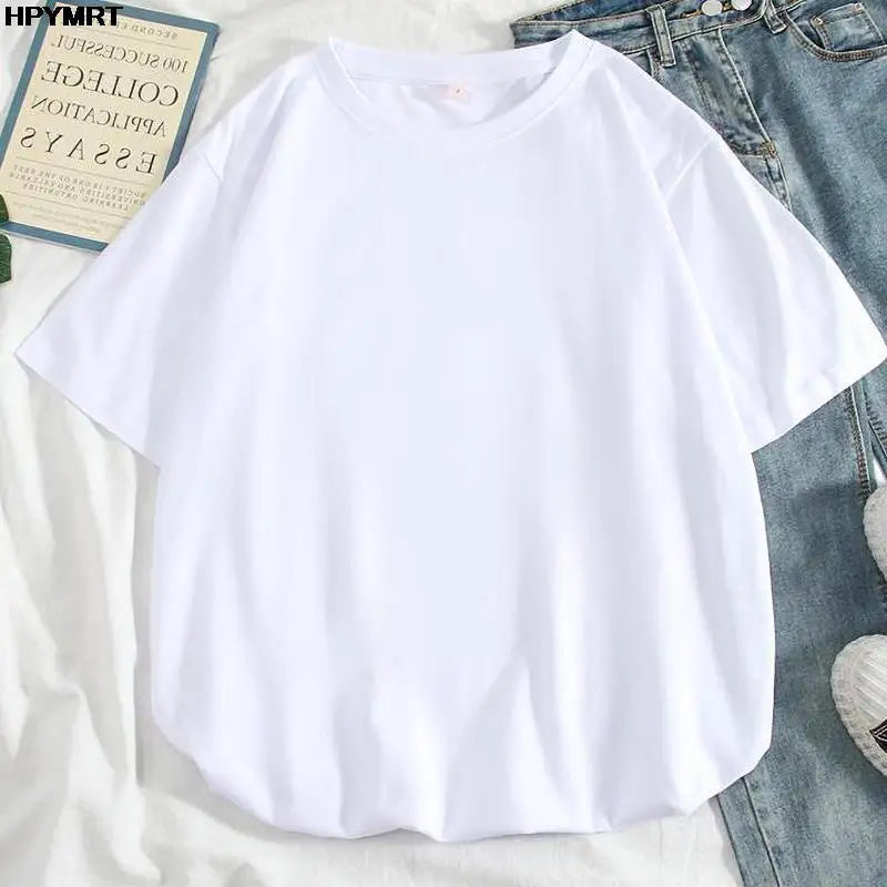Hipster Women’s T-Shirt – White & Pink, Short Sleeve, Spring/Summer Casual Top