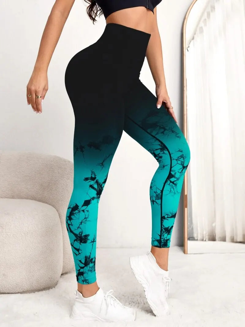 Women's Push-Up Tie-Dye Yoga Leggings