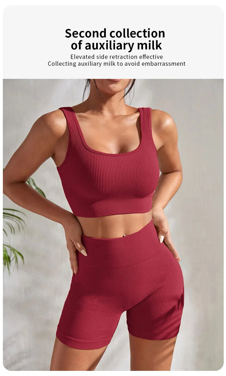 Seamless Ribbed 2-Piece Yoga Set