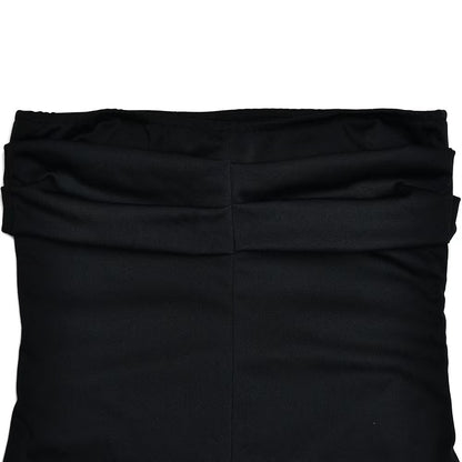 Black Off-Shoulder Strapless Maxi Dress – Backless, High Split, Sleeveless Bodycon Evening & Party Dress