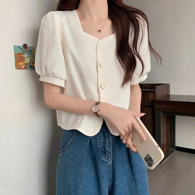 Loose Fit Sleeveless Spandex Top with Square Collar