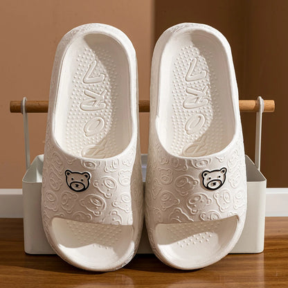 Cute Bear Print Summer Slippers – Indoor & Outdoor
