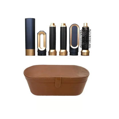 5-in-1 Hair Dryer Brush Set – Hot Comb, Curling Iron & Hair Straightener for Professional Styling