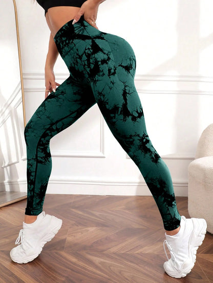 Women's Tie-Dye Push-Up Leggings