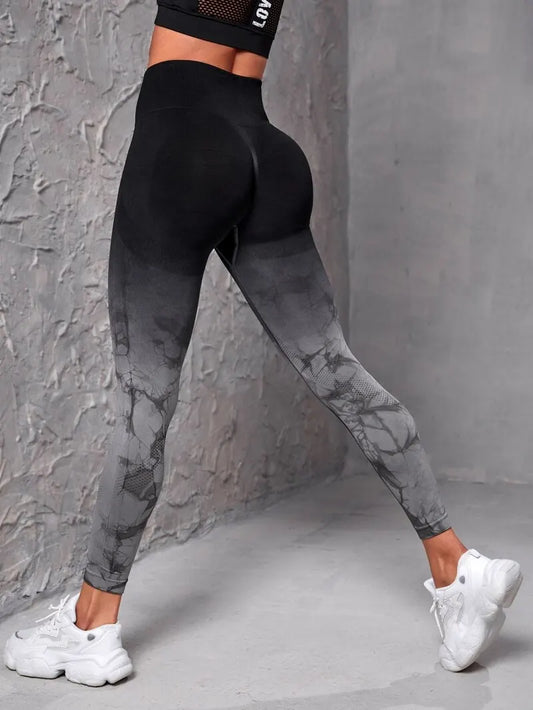 Women's Push-Up Tie-Dye Yoga Leggings