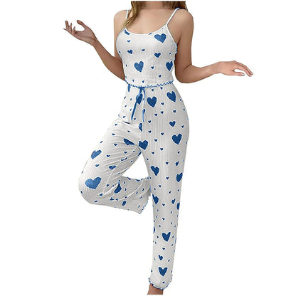 Women’s Plus Size Pajama Set – 2 Piece Love Print