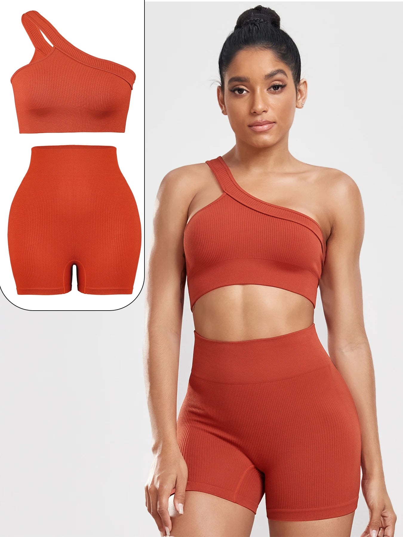 CHRLEISURE Seamless Ribbed Yoga Set