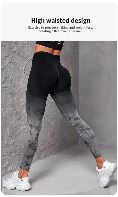 Women's Push-Up Tie-Dye Yoga Leggings