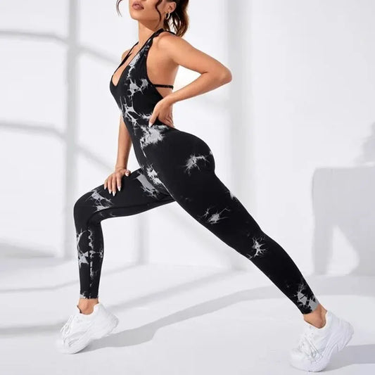 Sexy Backless Fitness Jumpsuit