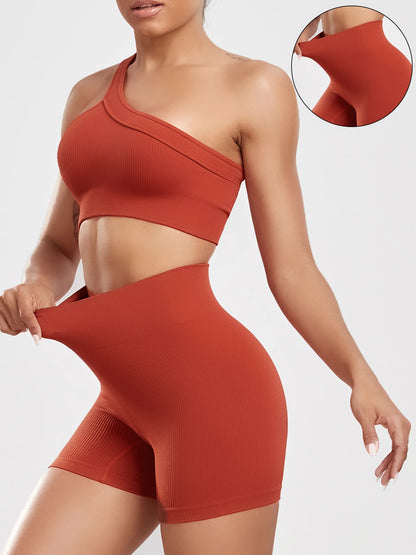 CHRLEISURE Seamless Ribbed Yoga Set